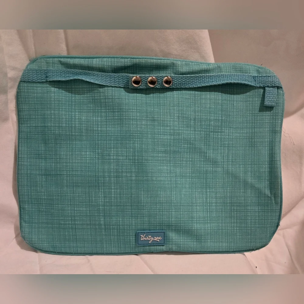 Thirty-One Teal Zip Pouch Organizer